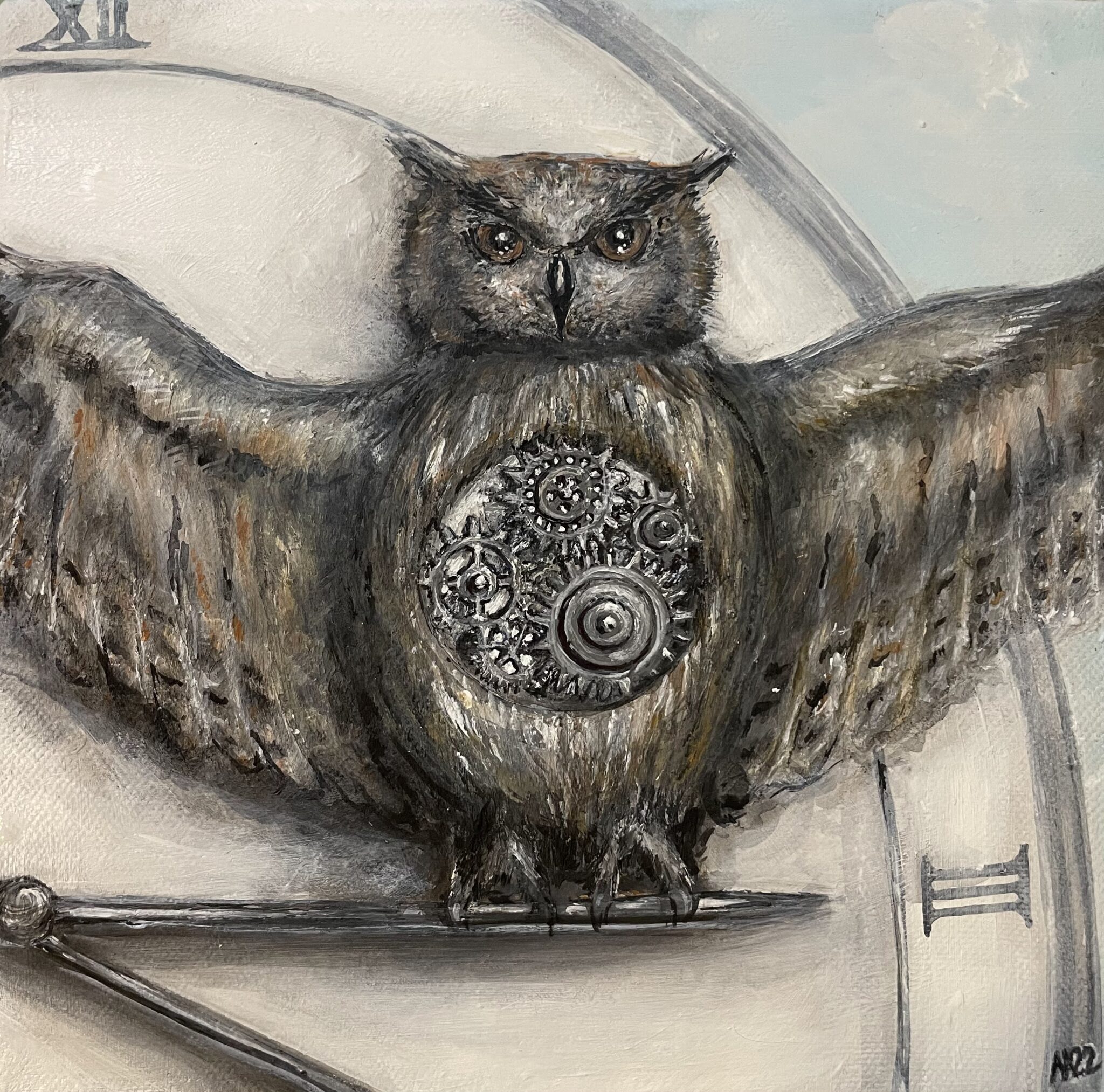 hibou-horloge