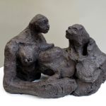 CCHOPIN EVE ET ADAM cp par Caroline Chopin SCULPTURE