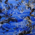 Yu Zhao Mer ciel oiseaux tempera 2018