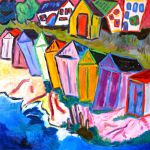 Cabanes de plage 100x100cm