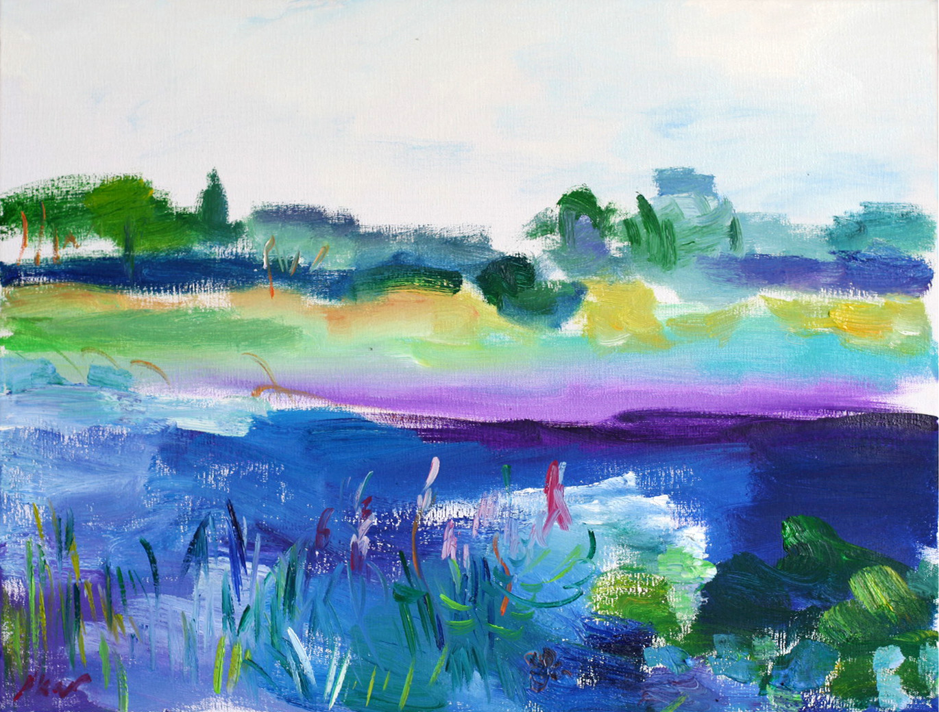 crepuscule-le-long-de-la-vilaine-2015-huile-sur-toile-50x65