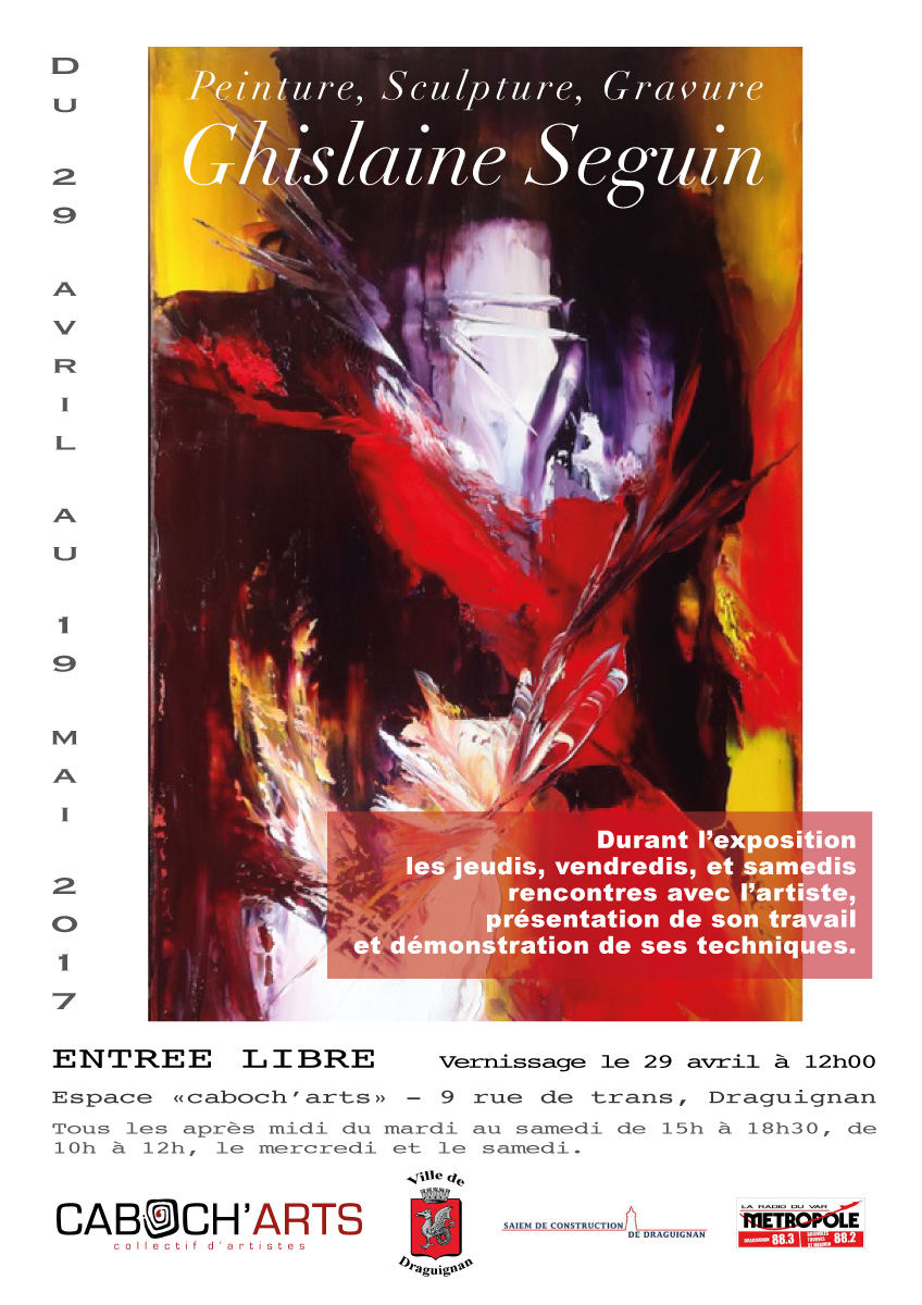 Exposition Ghislaine SEGUIN Sculptures gravures peintures