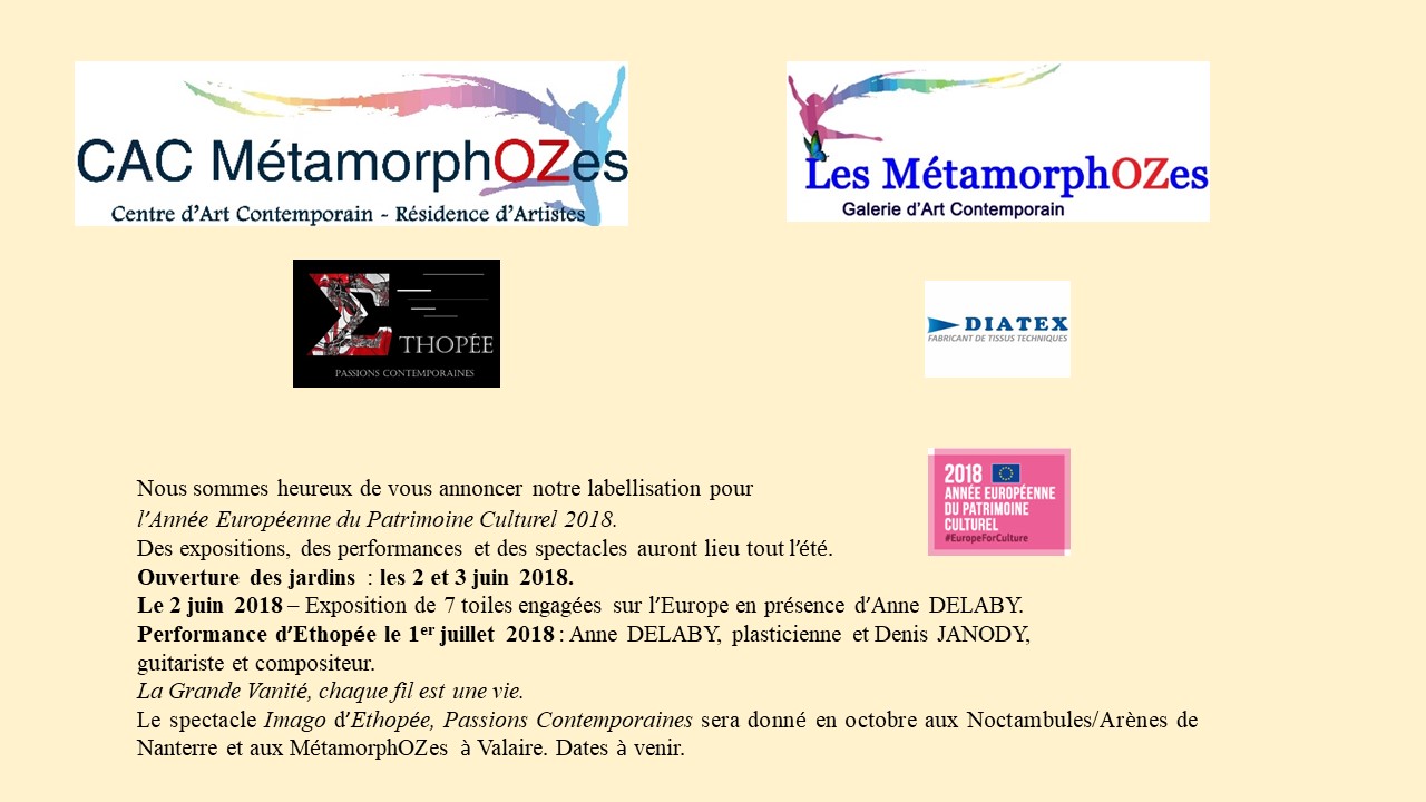 Annonce d'expositions, performance et spectacle