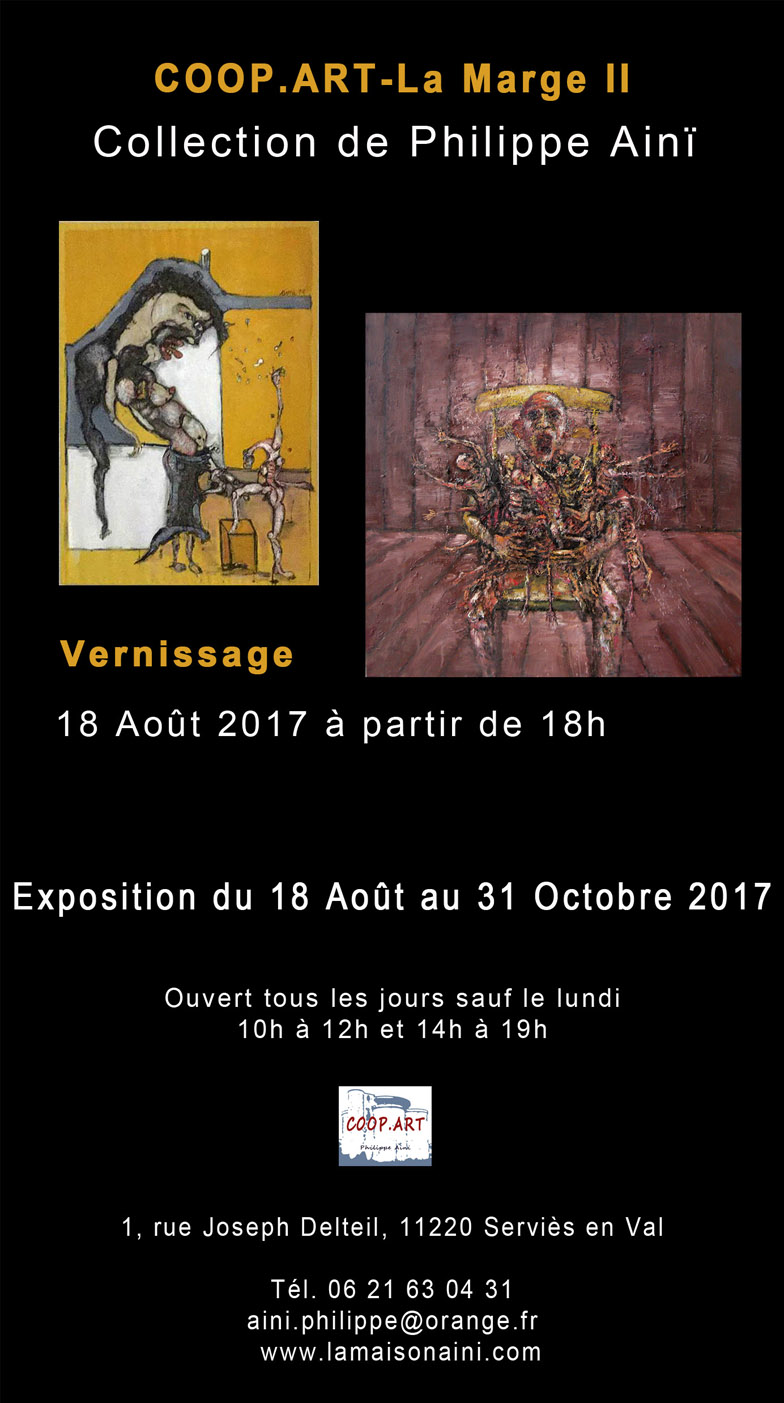 Invitation Exposition CoopArt collection Philippe Ainï