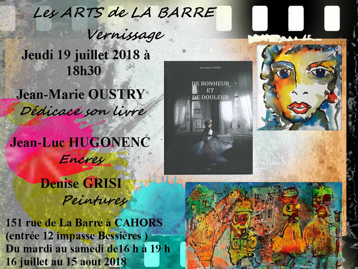 Jean_Luc Hugonenc : encres  / Denise Grisi : peintures  / ARTS deLA BARRE